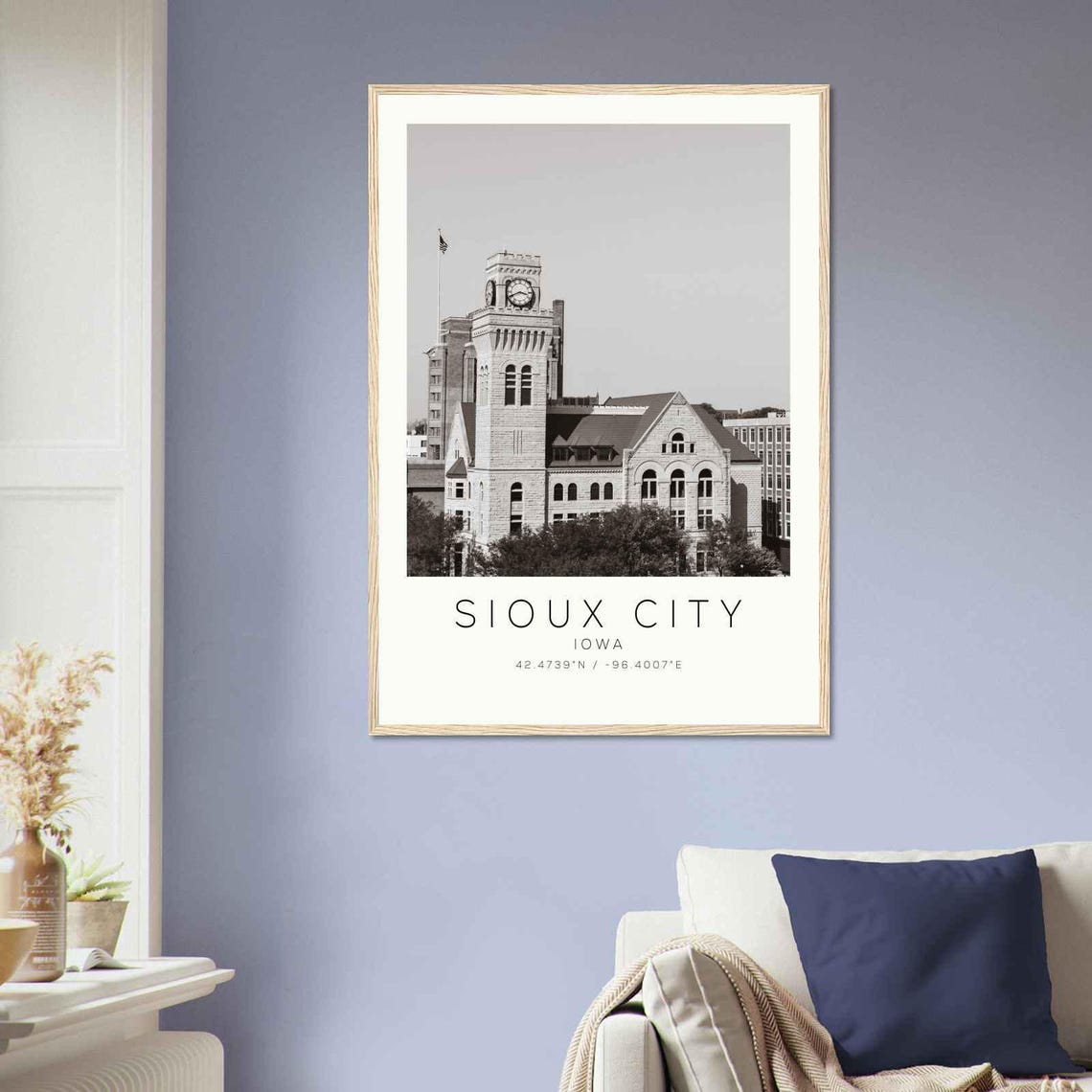 Sioux City Iowa Photo Travel Poster Sioux City Travel Print Minimalist Travel Print - Image 2