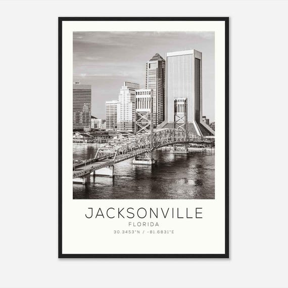 Jacksonville Florida Minimalist Travel Poster Print