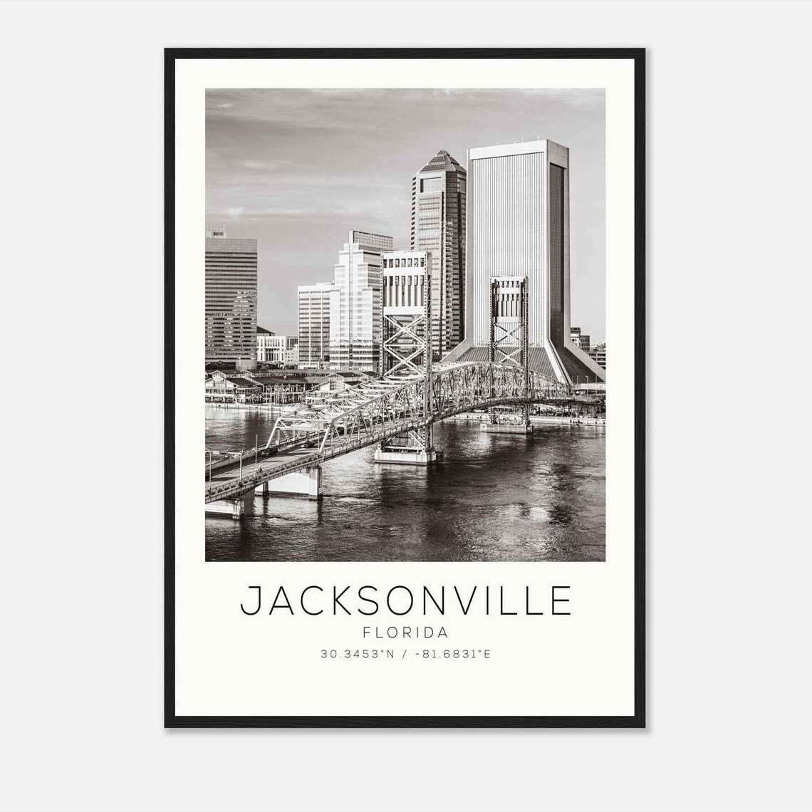Jacksonville Florida Minimalist Travel Poster Print