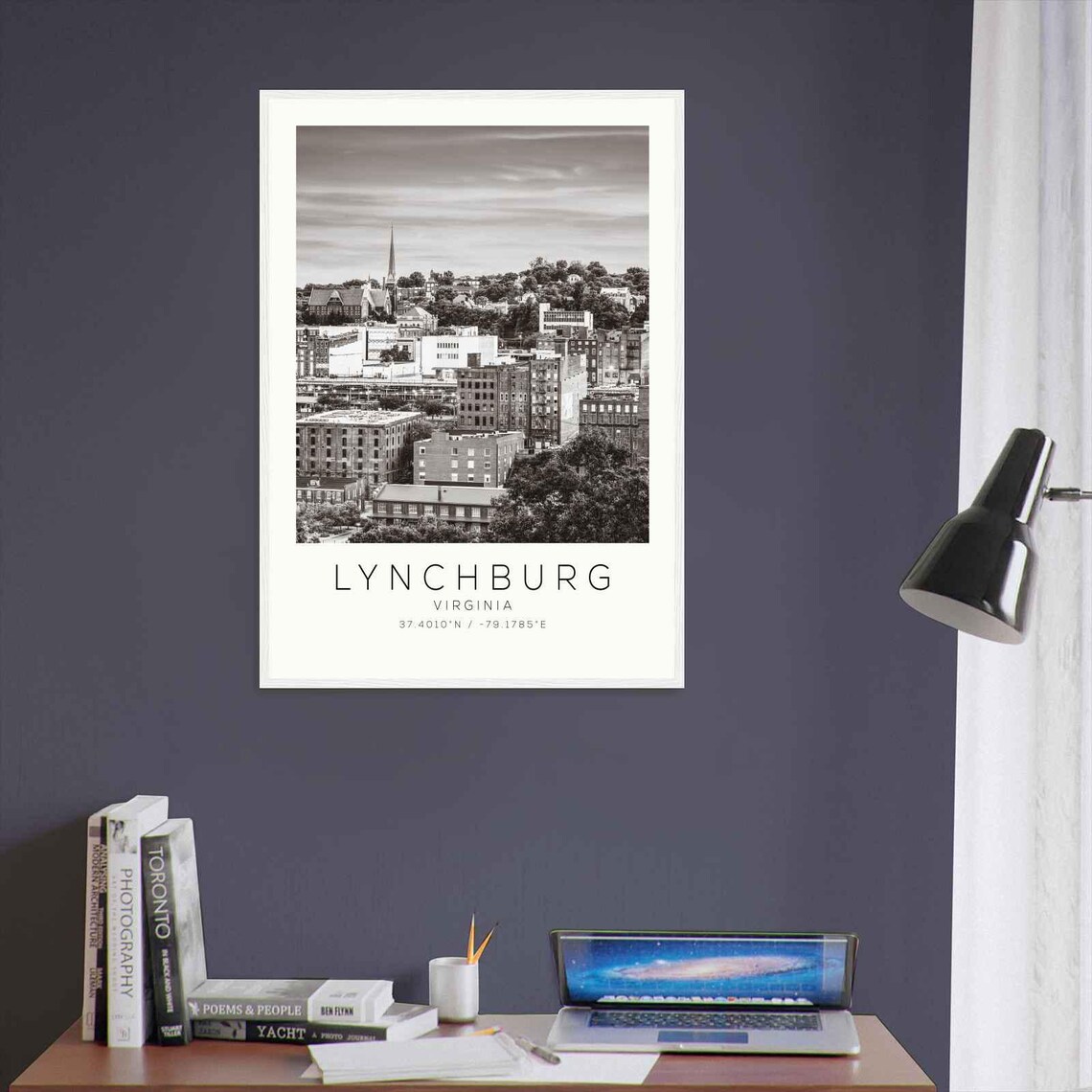 Lynchburg Virginia Photo Travel Poster Lynchburg Travel Print Minimalist Travel Print - Image 3