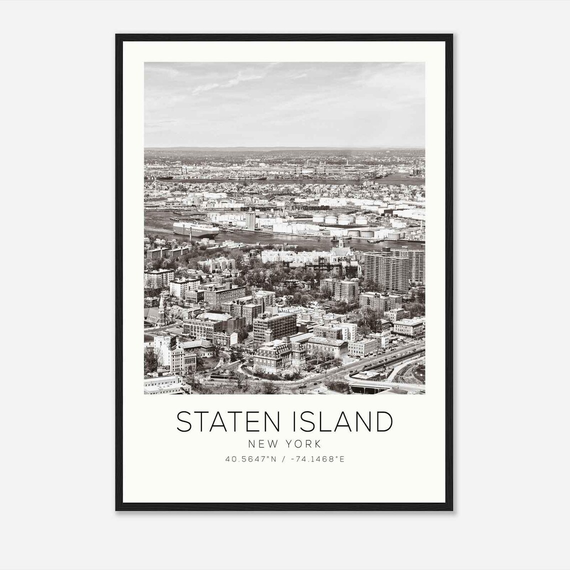 Staten Island New York Minimalist Travel Poster