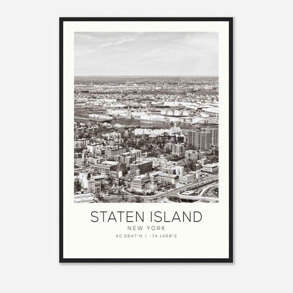 Staten Island New York Minimalist Travel Poster