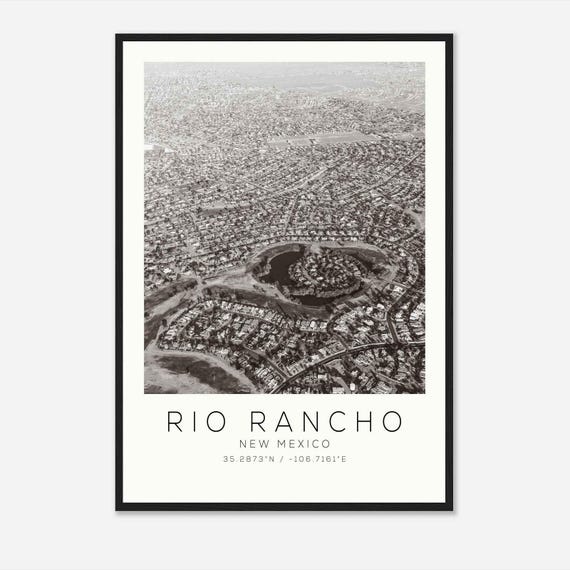 Rio Rancho New Mexico Photo Travel Poster Rio Rancho Travel Print Minimalist Travel Print