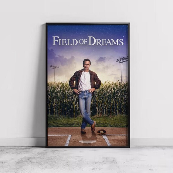 Field Of Dreams Kevin Costner Baseball Diamond Cornfield Drama Poster