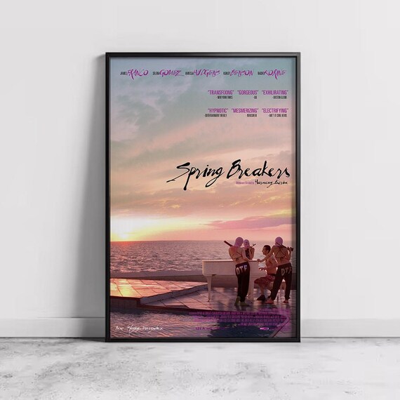 Spring Breakers Harmony Korine Sunset Beach Piano Movie Poster