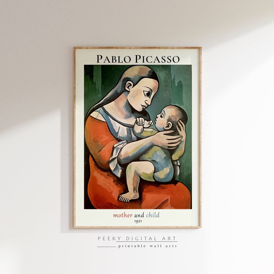 Pablo Picasso Mother And Child 1921 Classic Art Exhibition Poster - Image 2
