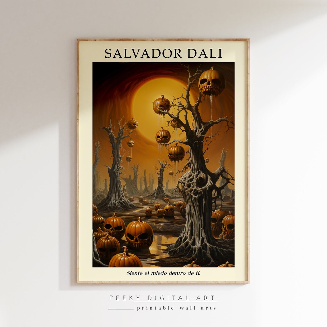 Salvador Dali Ghost Pumpkins Halloween Art Print - Image 2