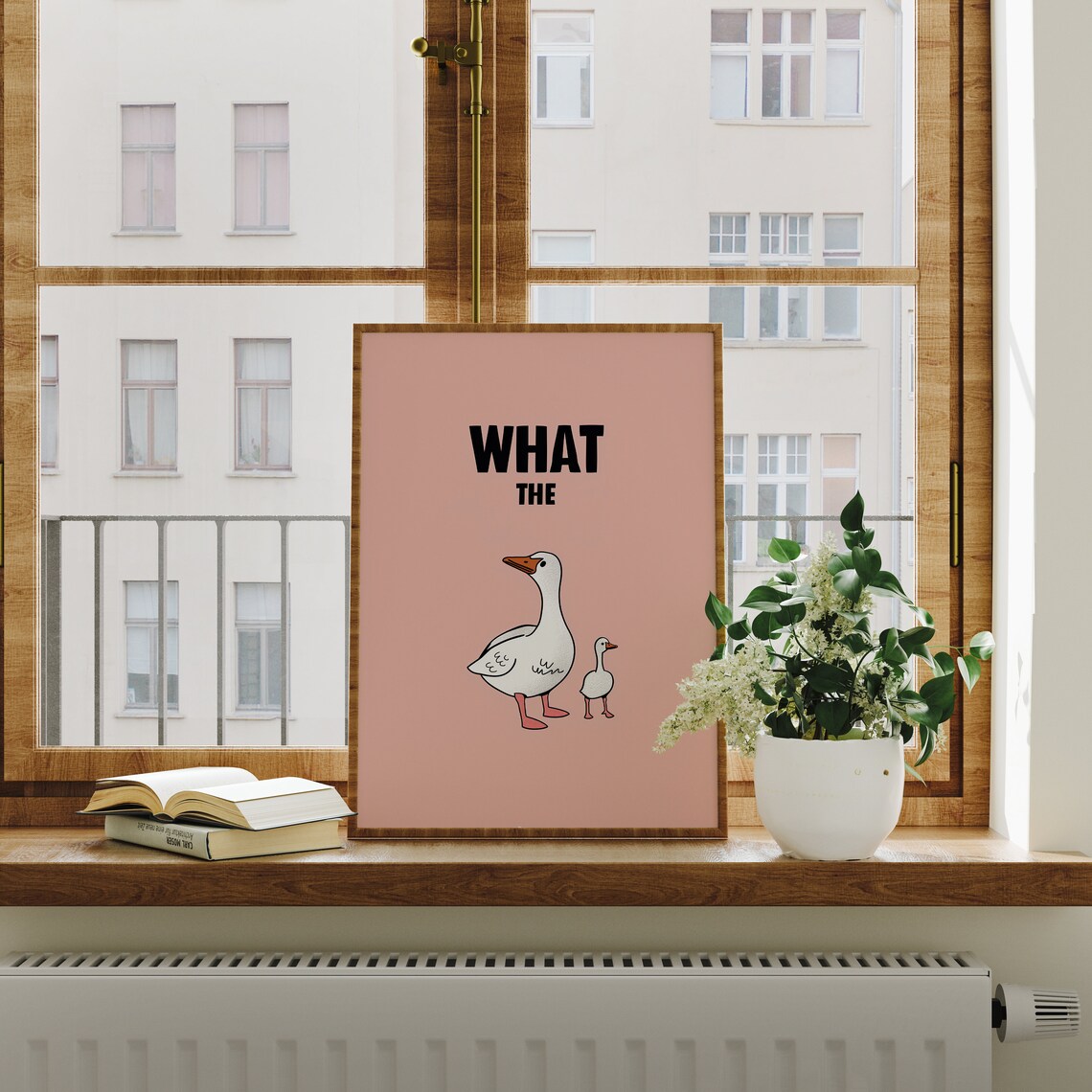 What The Duck Minimalist Animal Art Print - Image 3
