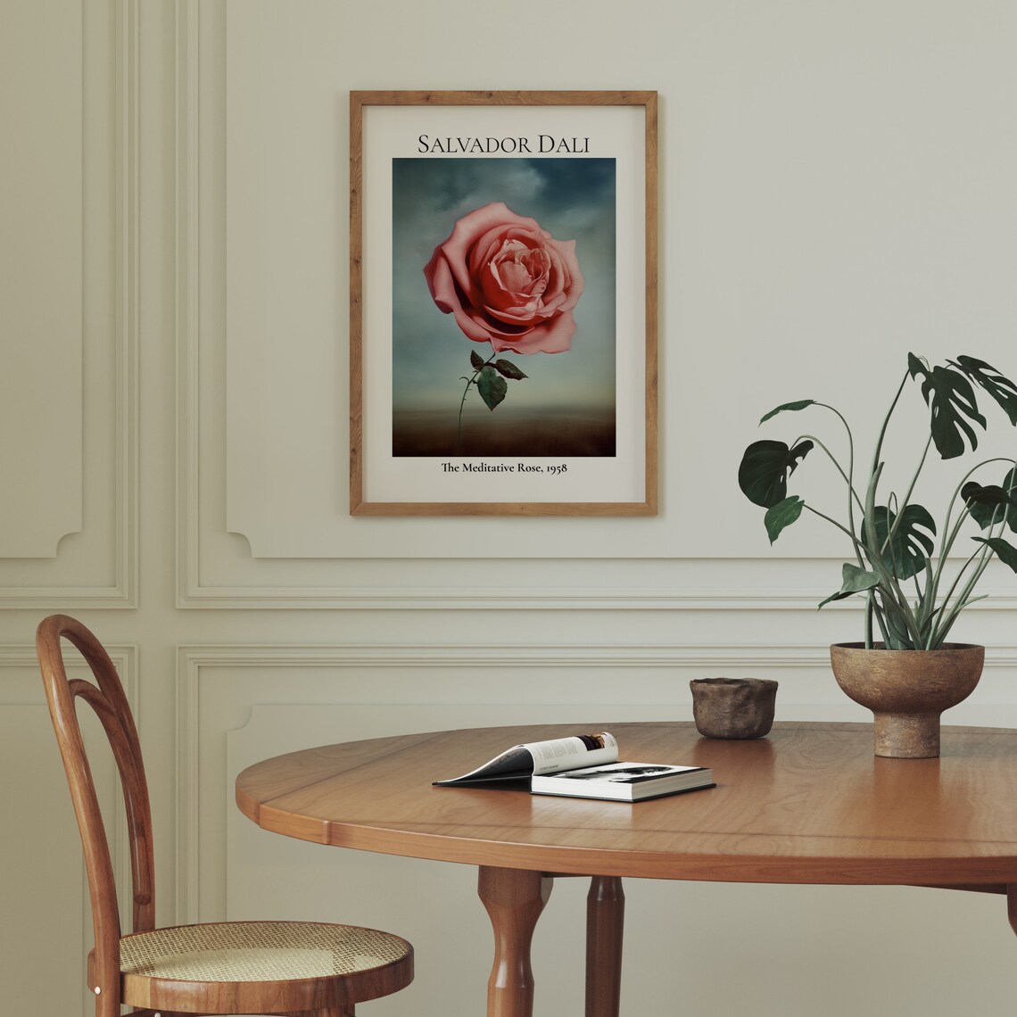 Salvador Dali Surreal Rose Poster, Indie Room Decor - Image 2