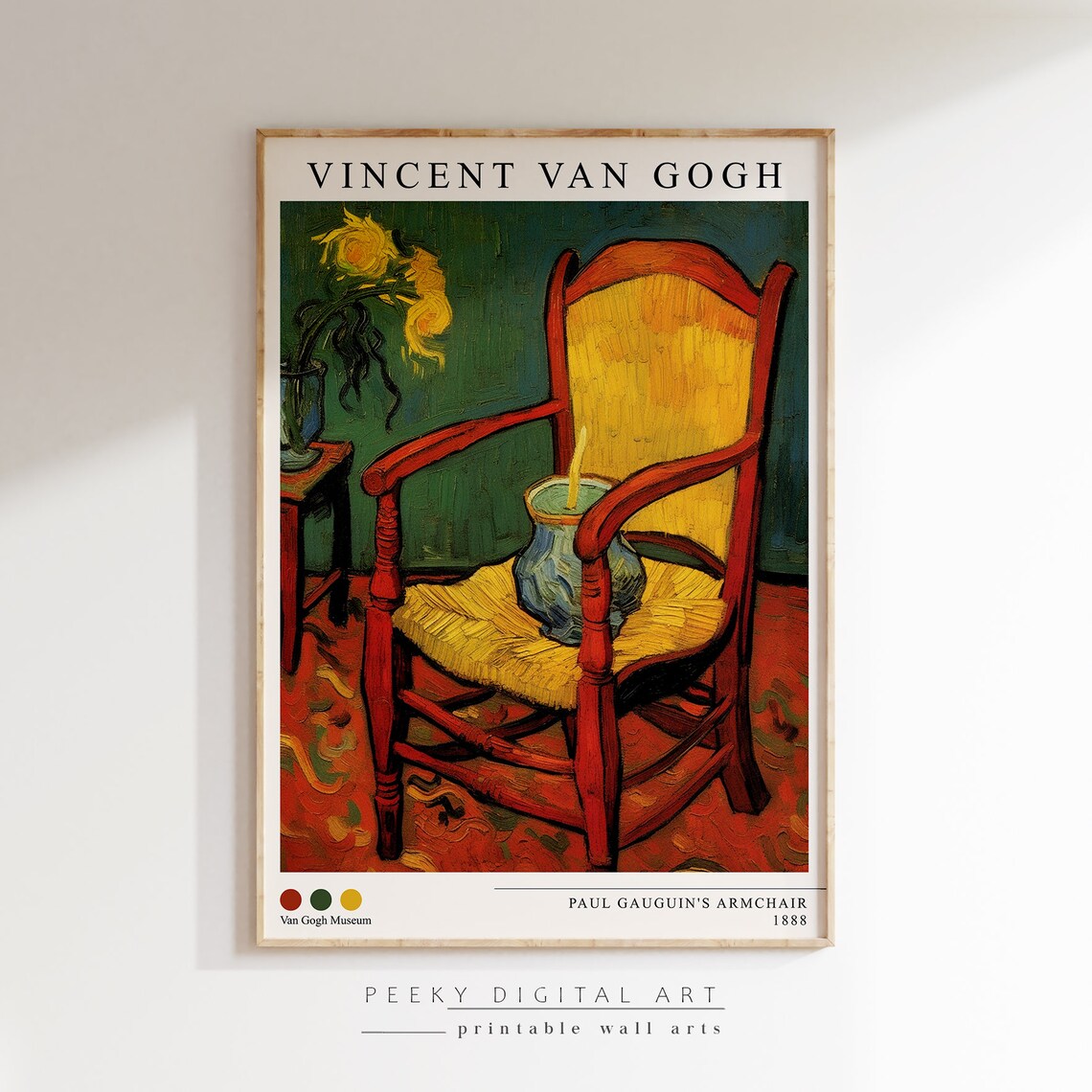 Vincent Van Gogh Paul Gauguin's Armchair 1888 Museum Art Poster - Image 2