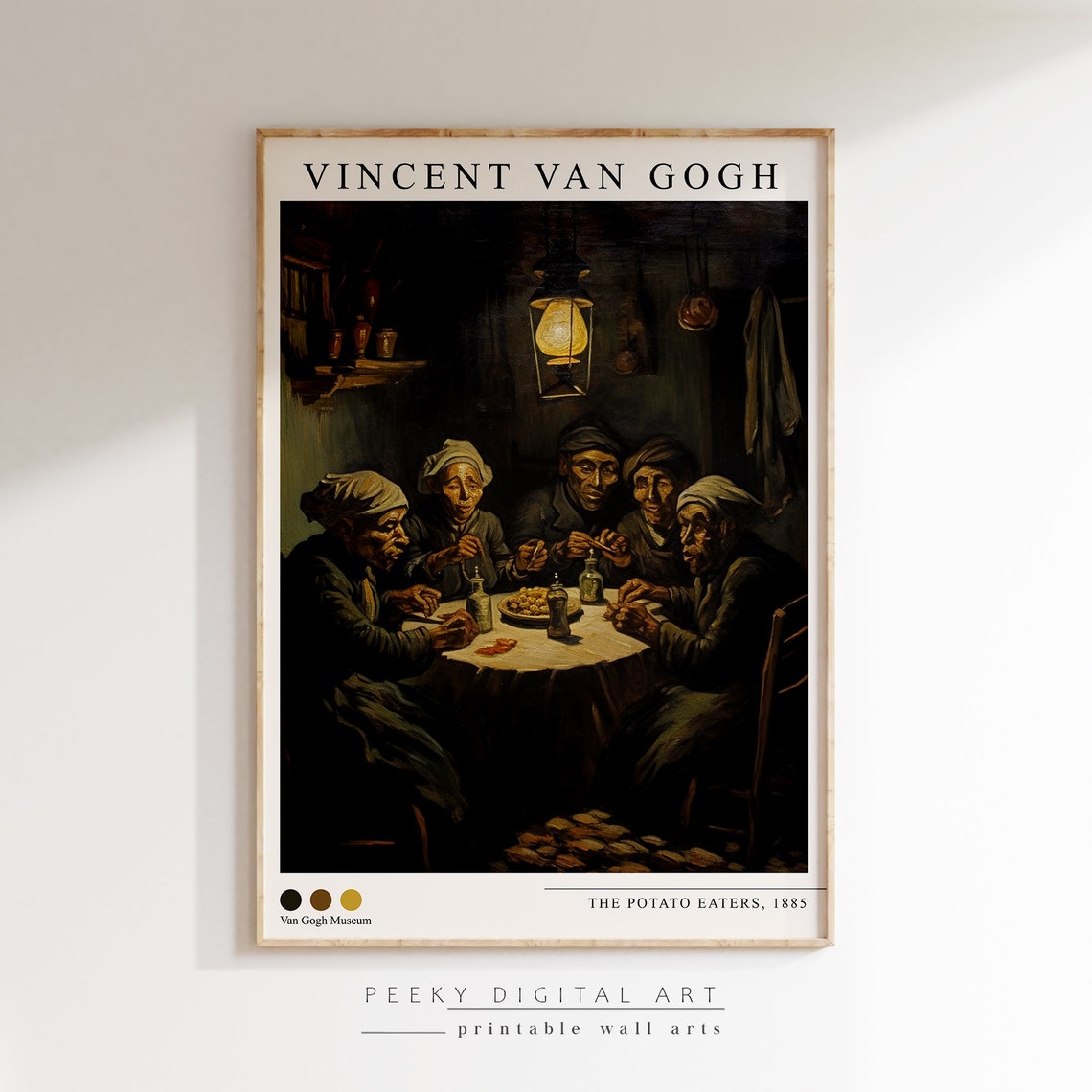 Vincent Van Gogh The Potato Eaters 1885 Peasant Dinner Poster - Image 2