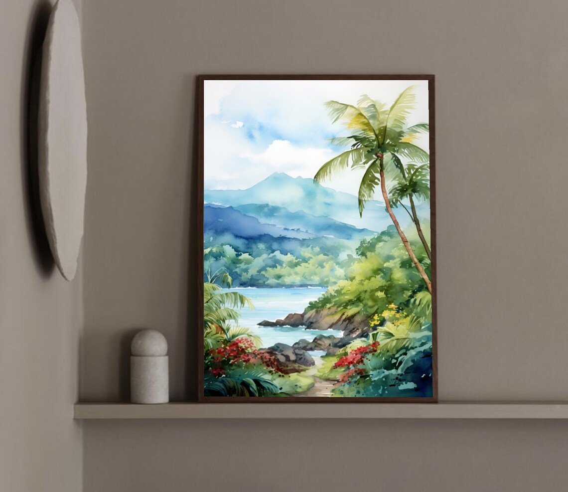 Costa Rica Landscape Art Print, La Fortuna Volcano - Image 3