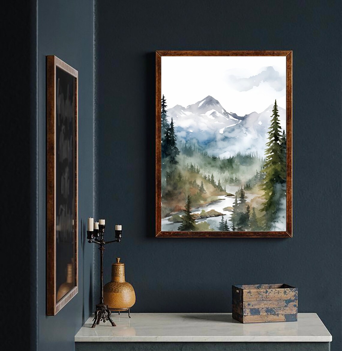Kenai Fjords Watercolor Nature Print, Alaska Landscape - Image 3