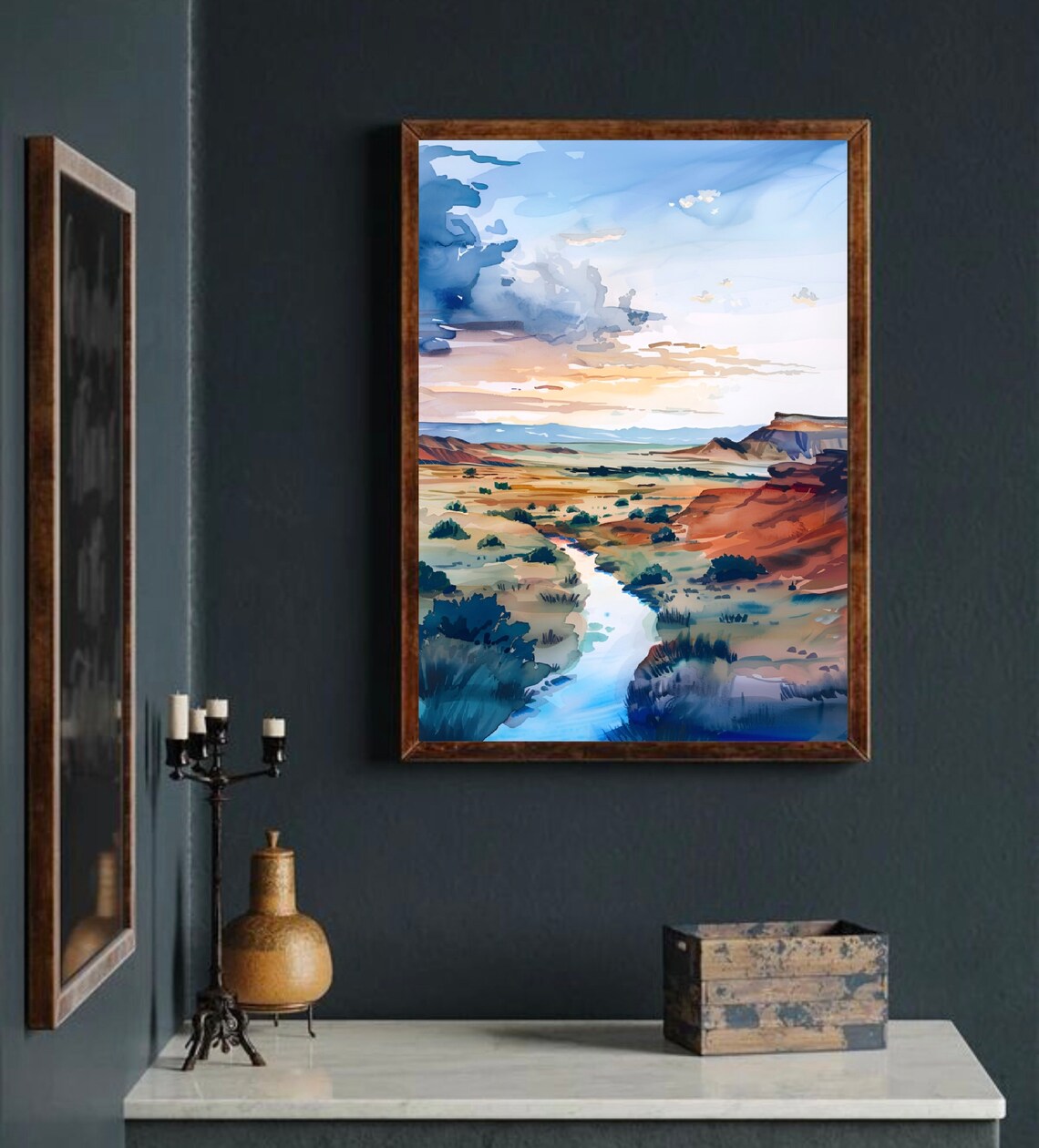 Utah Wilderness Snake River Watercolor Art Print - Image 3