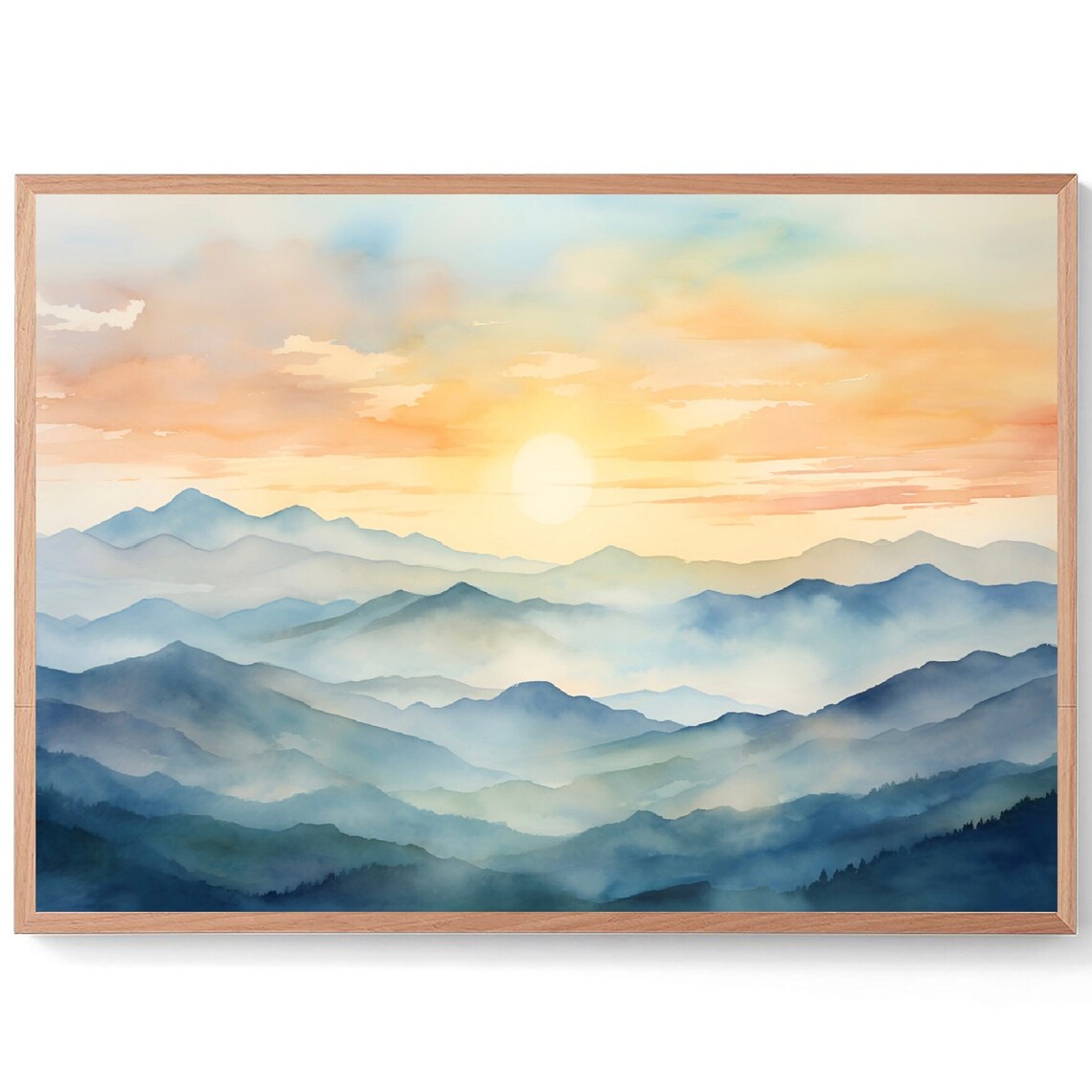 Great Smoky Mountains Misty Valley Travel Poster