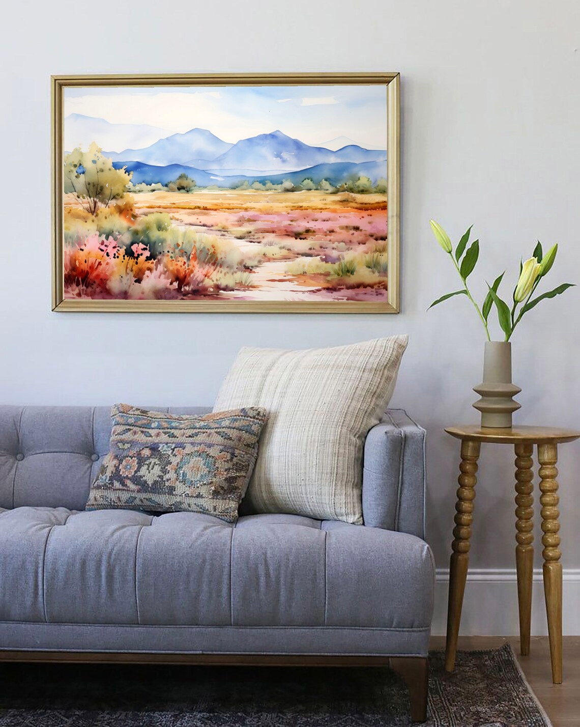 Marys Peak Watercolor Art Print, Oregon Mountain - Image 3