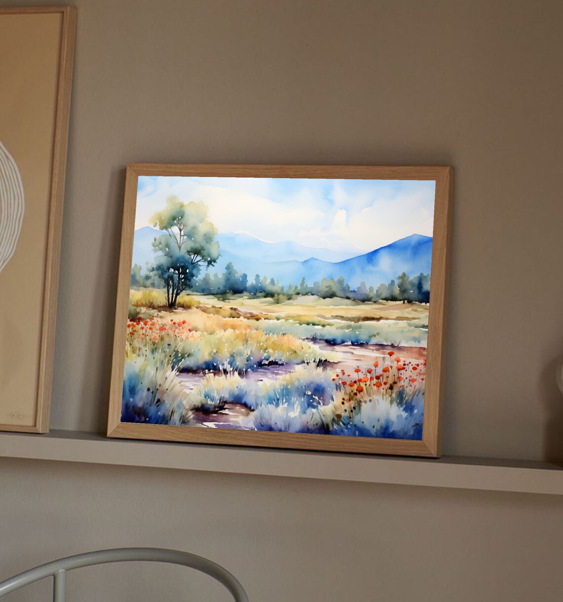 Mount Saint Helens Watercolor Landscape Travel Poster - Image 3