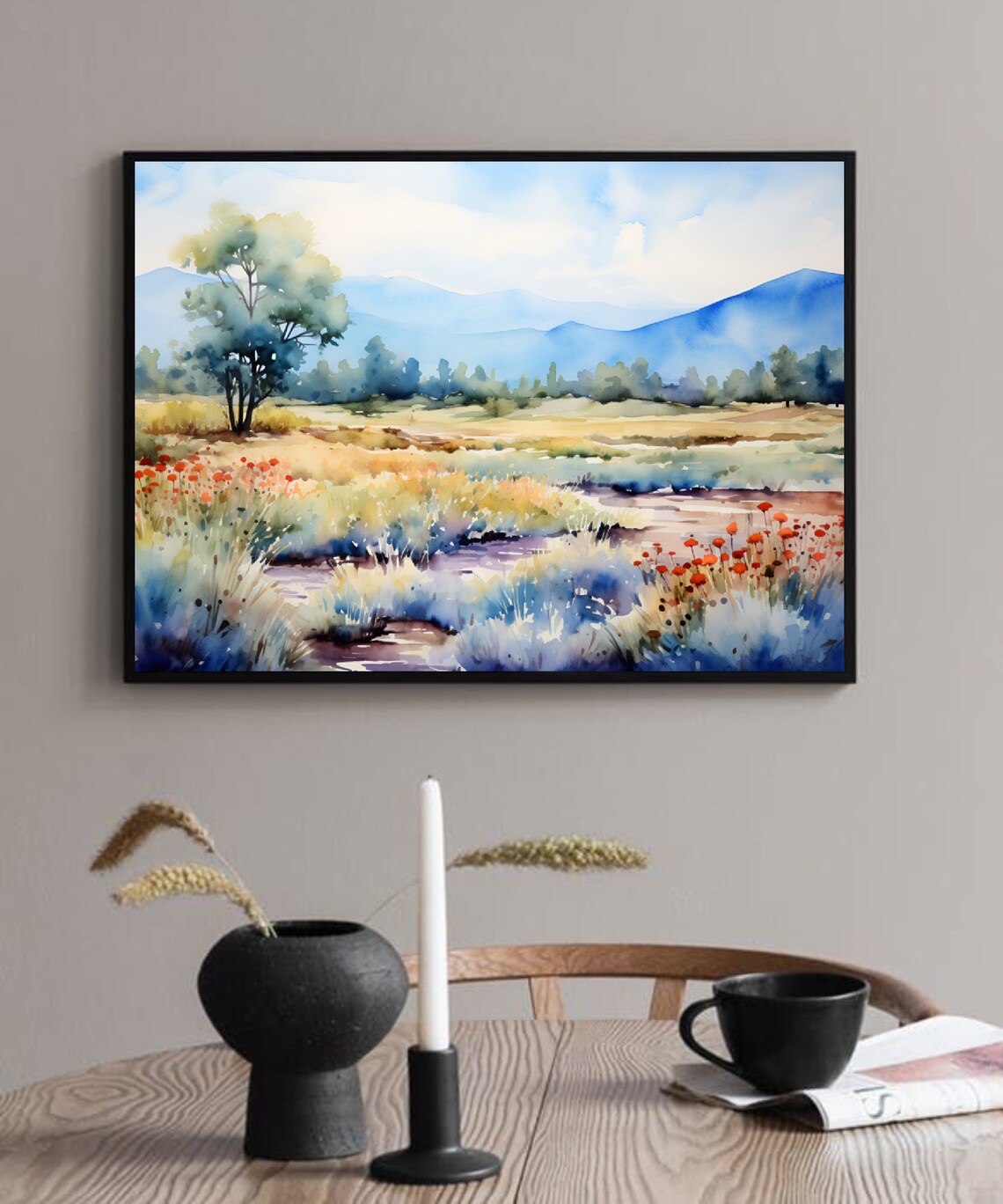 Mount Saint Helens Watercolor Landscape Travel Poster - Image 4