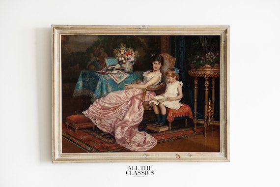 Auguste Toulmouche Elegant Family Portrait Art Print