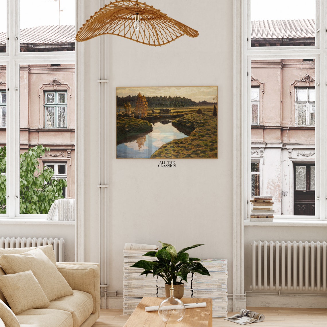 Ester Almqvist Autumn Ploughing In The Marshland Stream Poster - Image 2