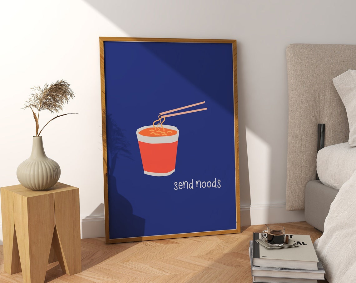 Send Noods Ramen Poster, Funny Kitchen Decor - Image 4