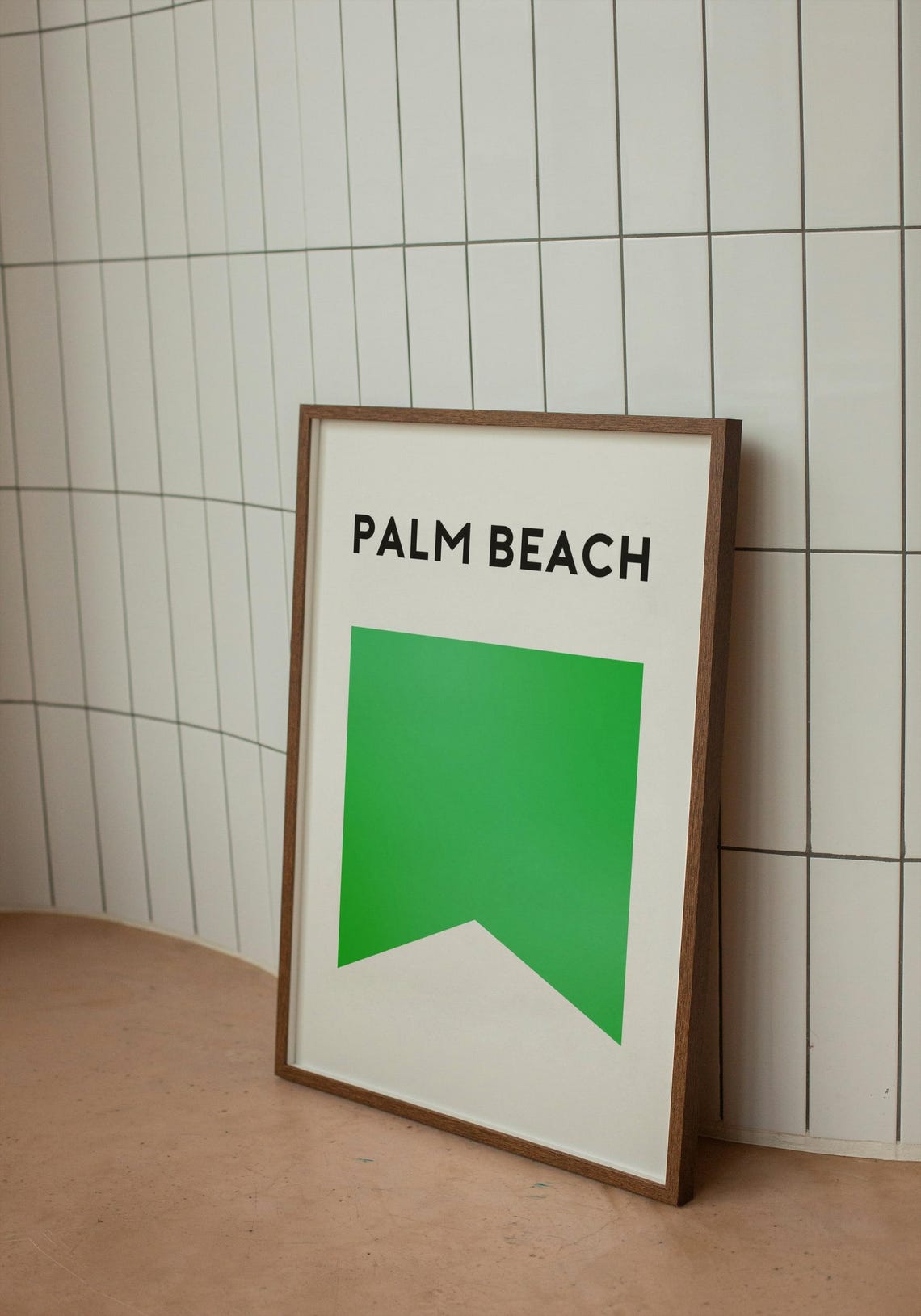Palm Beach Surf Lifesaving Beach Flag Coastal Minimalist Art Print - Image 3