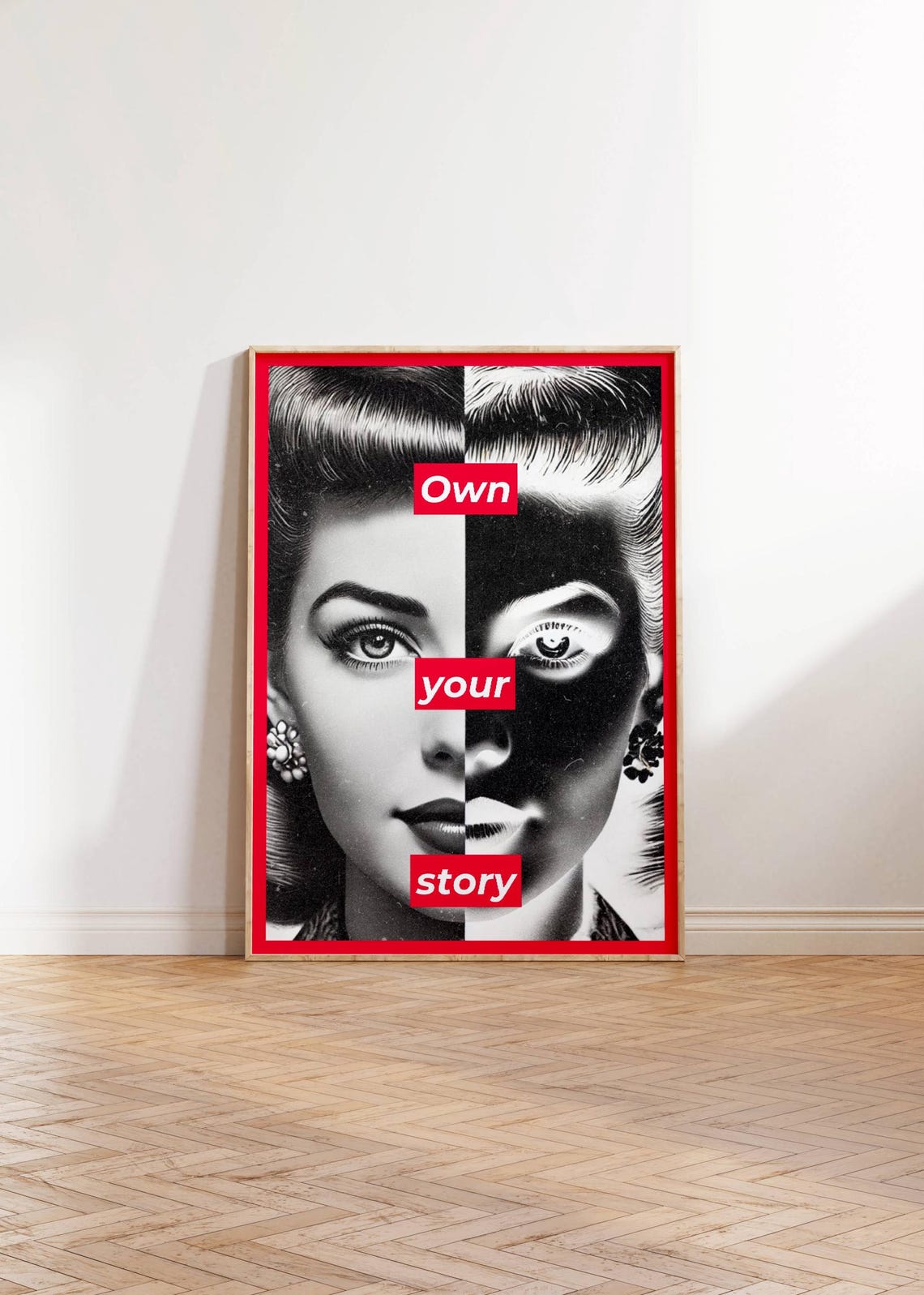 Own Your Story Motivational Retro Pop Art Split Portrait Poster - Image 3