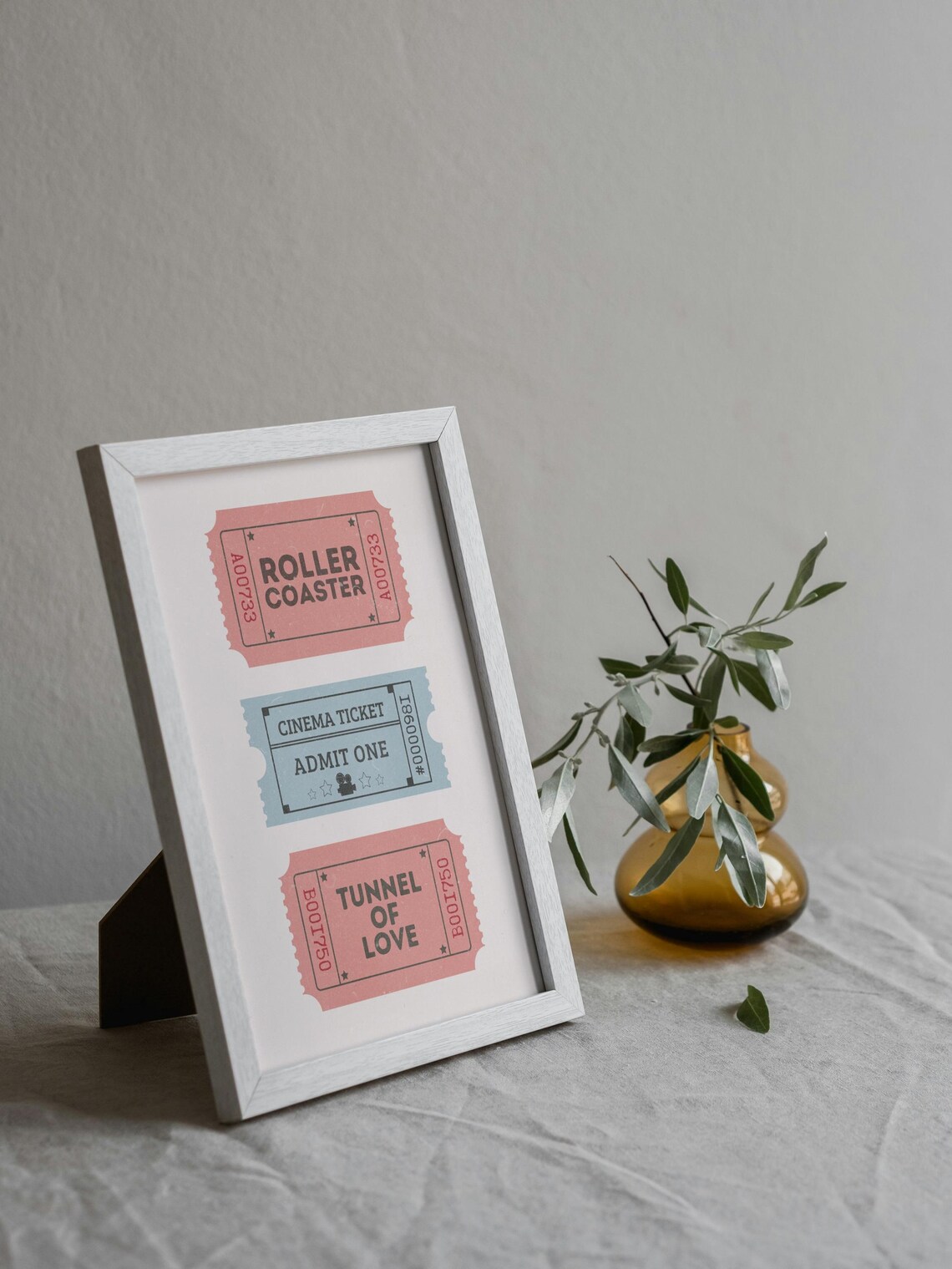 Roller Coaster Cinema Tunnel Of Love Vintage Ticket Stub Poster - Image 2