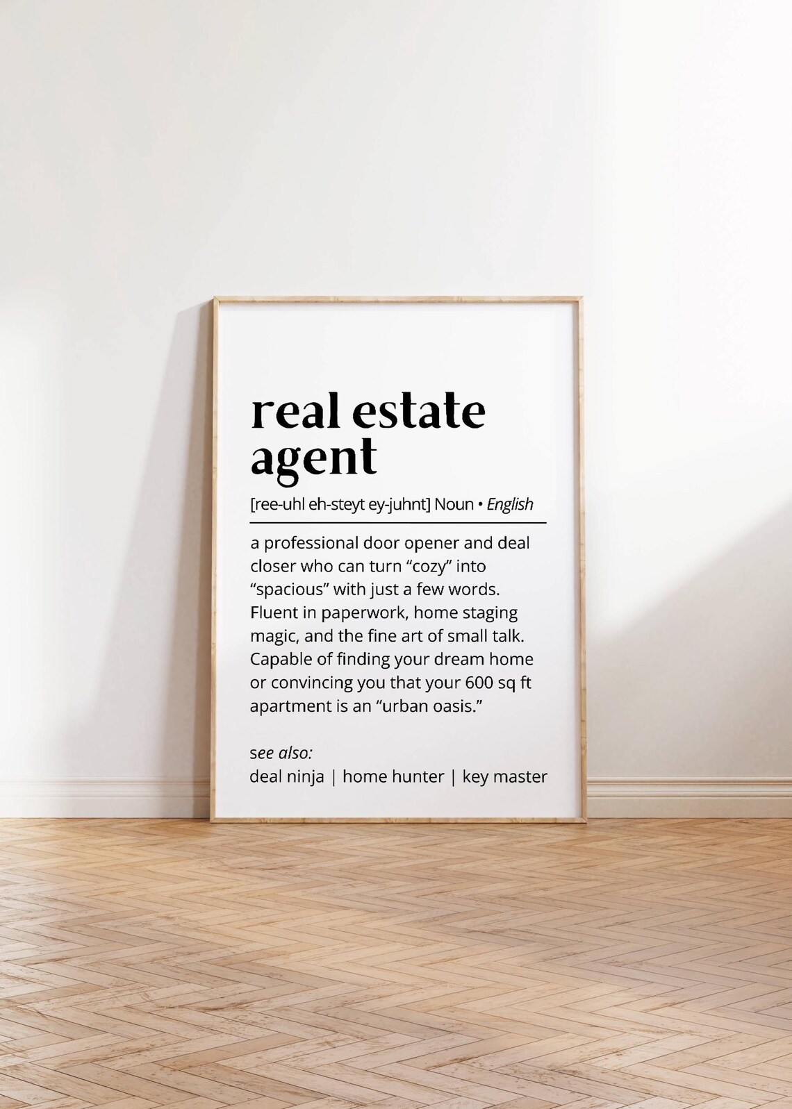 Real Estate Agent Definition Office Decor Poster - Image 3