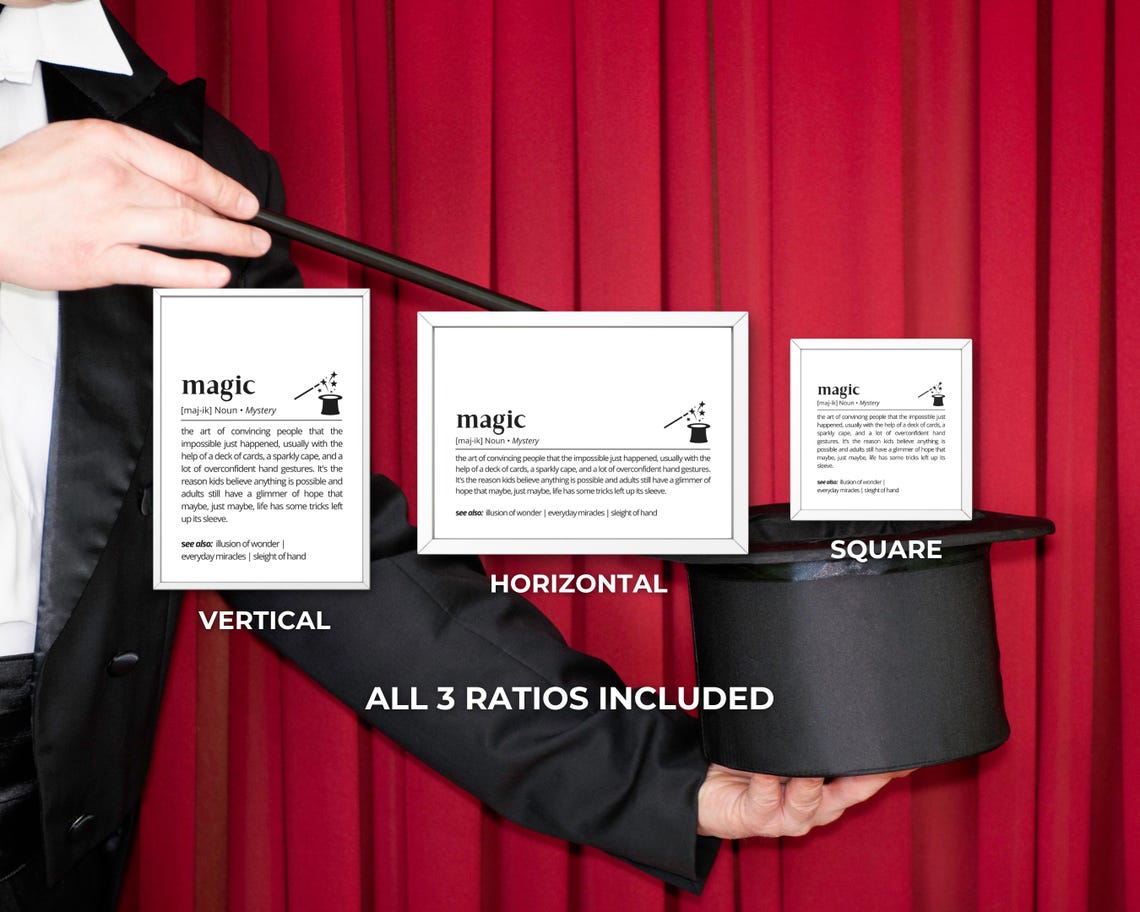 Magic Definition Whimsical Typography Magician Mystery Poster - Image 3