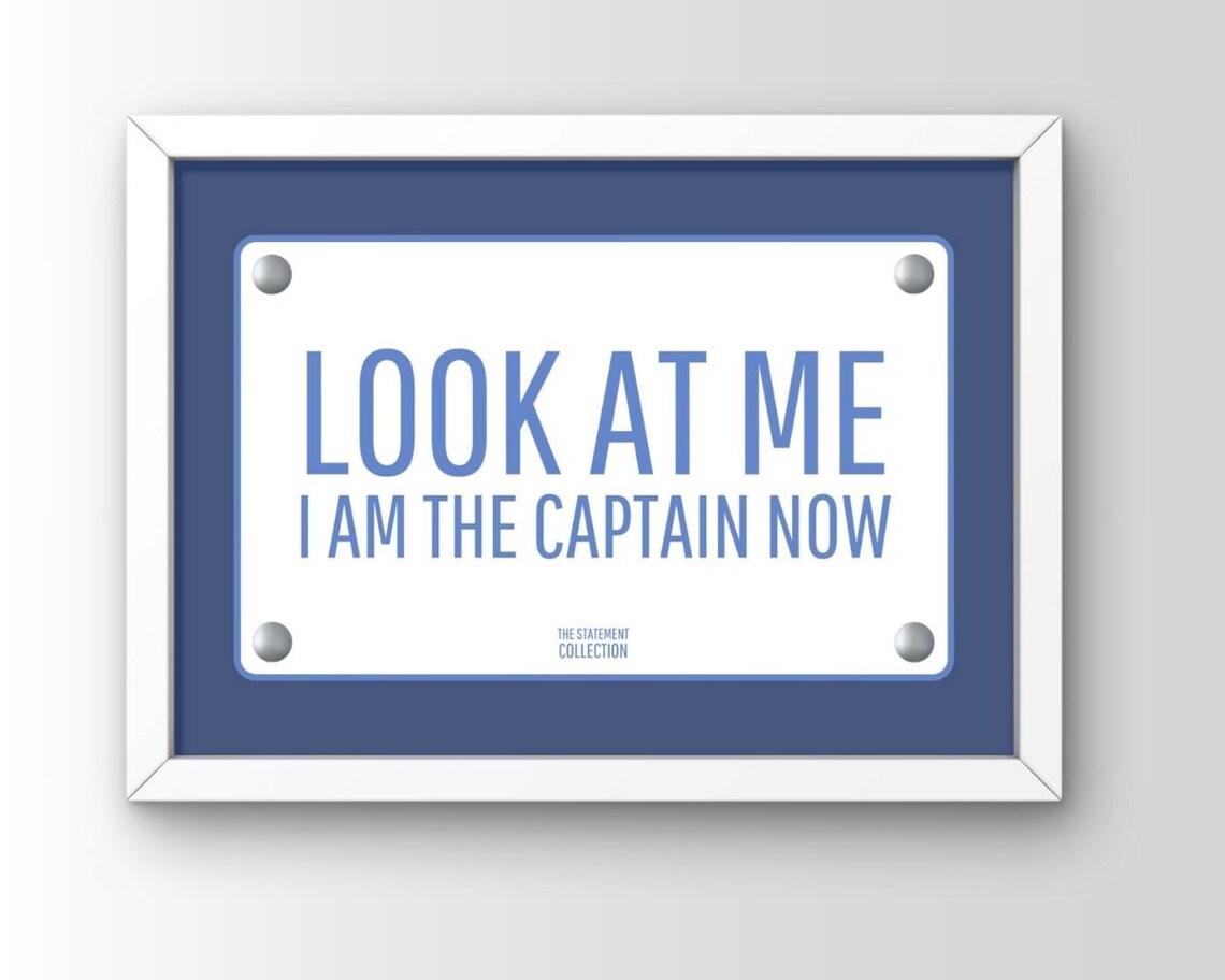 Look at Me I Am the Captain Now Captain Phillips Movie Quote Poster