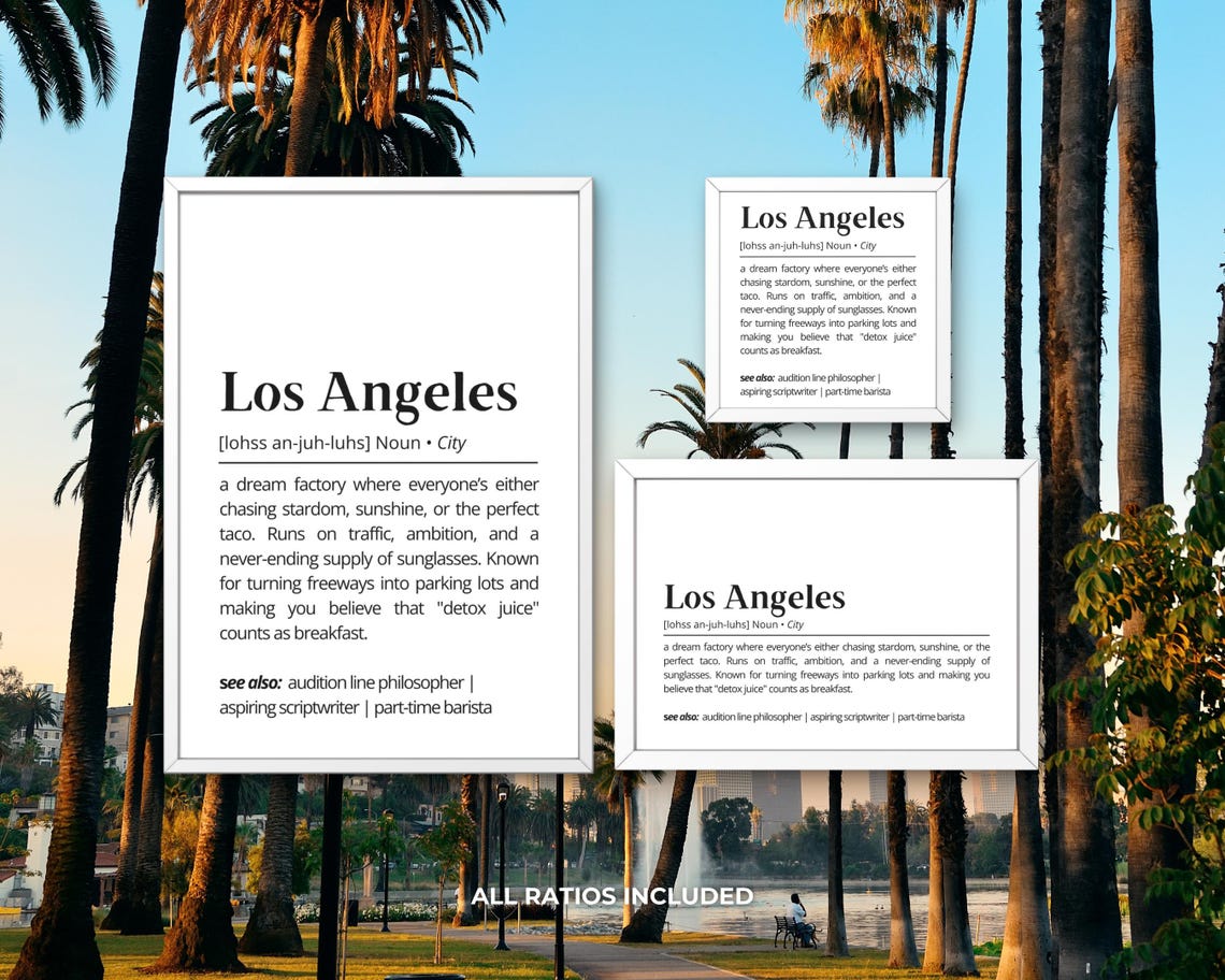 Los Angeles California Dream Factory Dictionary Definition Poster - Image 3