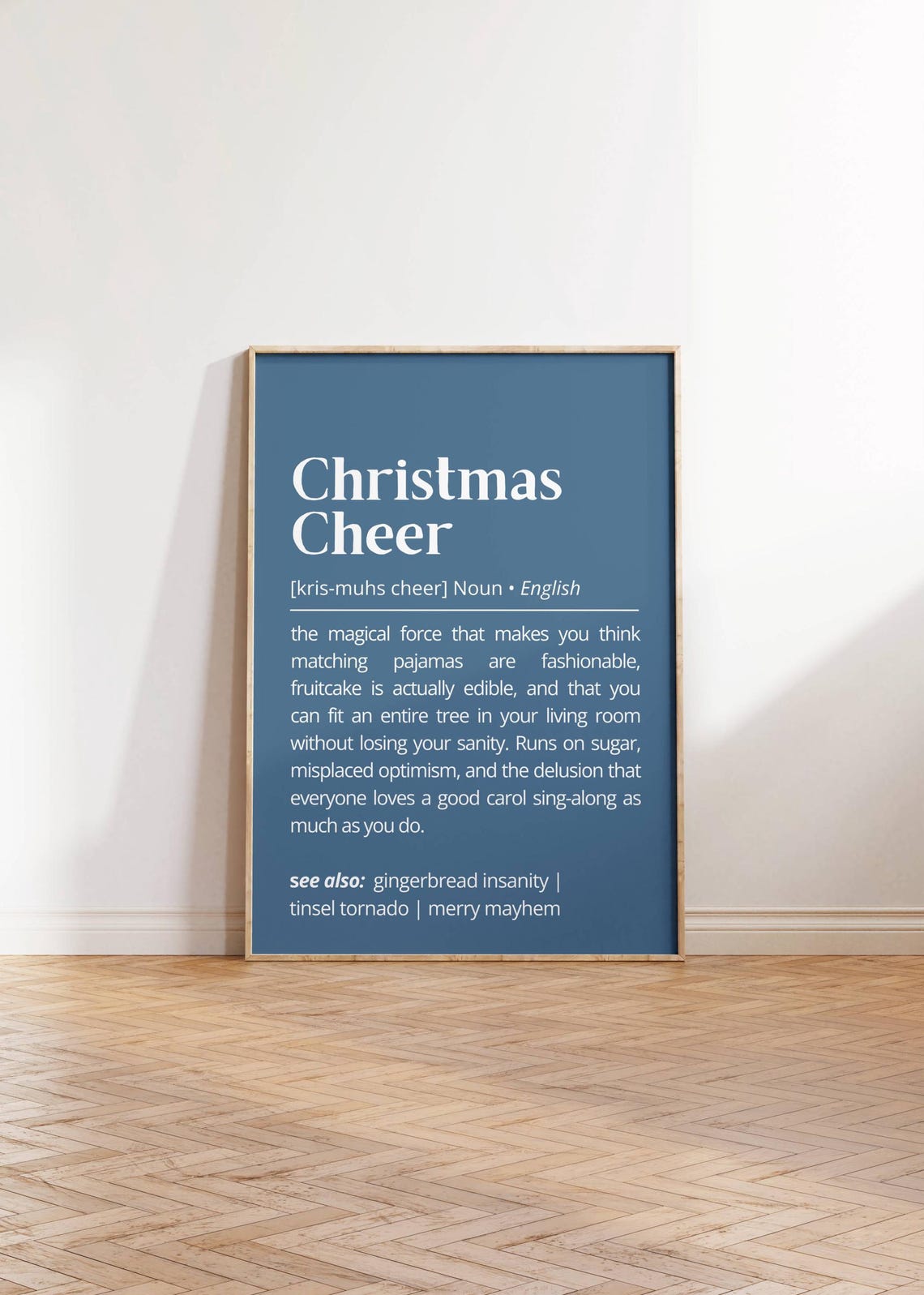 Christmas Cheer Definition Magical Holiday Force Dictionary Poster - Image 2