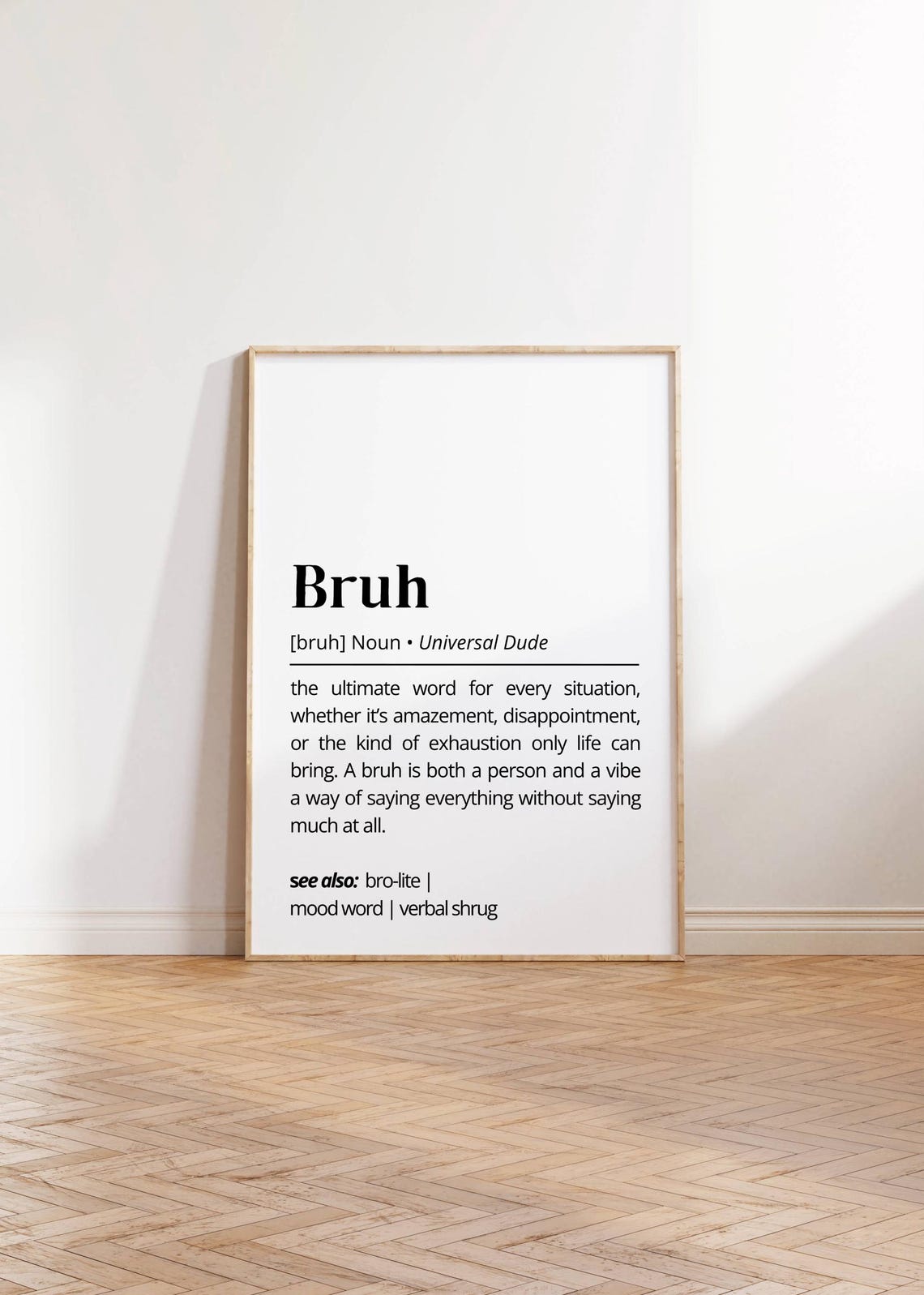 Bruh Slang Definition Dictionary Funny Millennial Gift Poster - Image 2