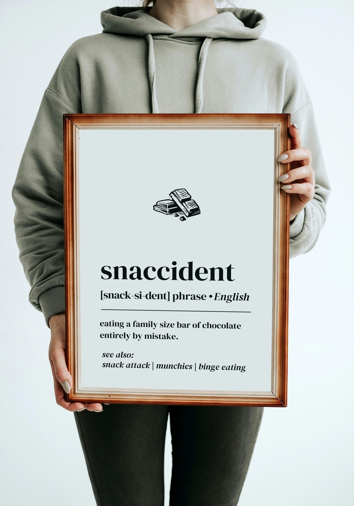 Snaccident Dictionary Definition Funny Kitchen Quote Wall Decor Poster - Image 3