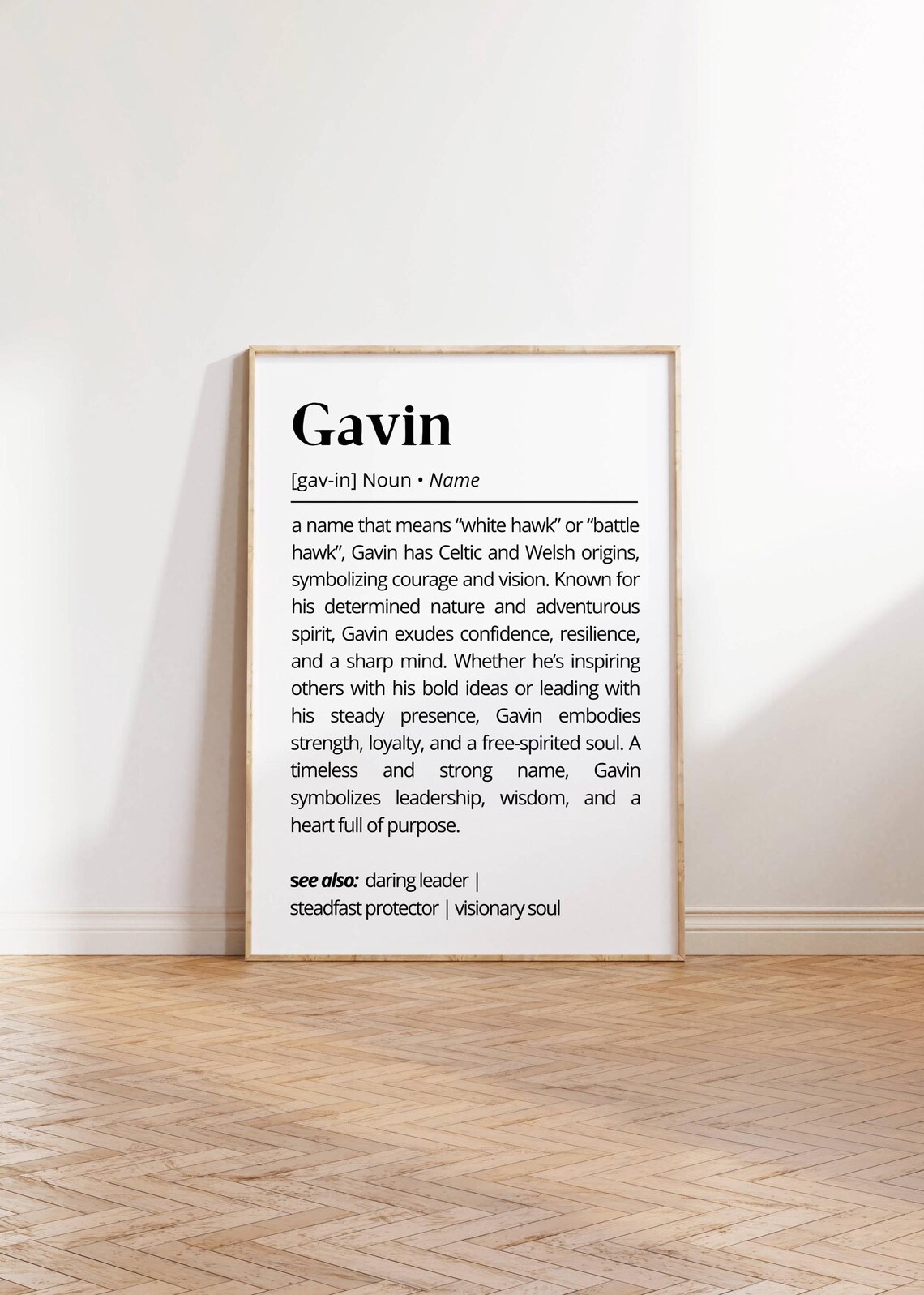 Gavin Name Meaning Typography Home Artwork - Image 4