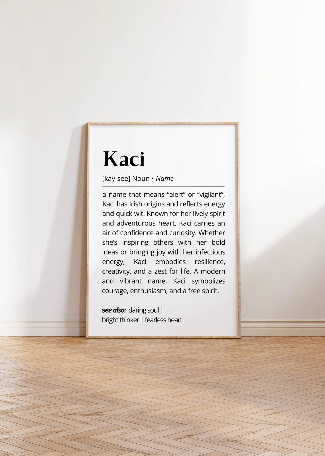 Kaci Name Definition Wall Art Personalized Name Meaning Irish Origin Name Decor Modern Inspirational Unique Gift For Her Or Family - Image 2