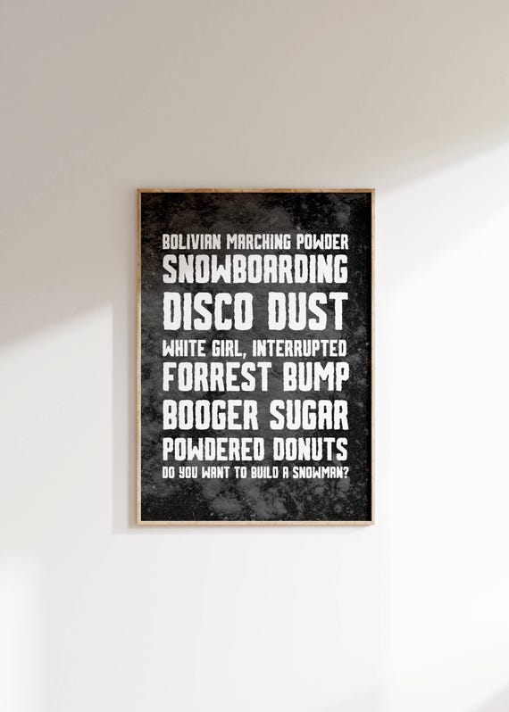 Inspired By A Famous Anti Hero Scene Edgy Typography Art Print Humorous Slang Poster Unique Conversation Starter Edgy Phrases Gift For Him