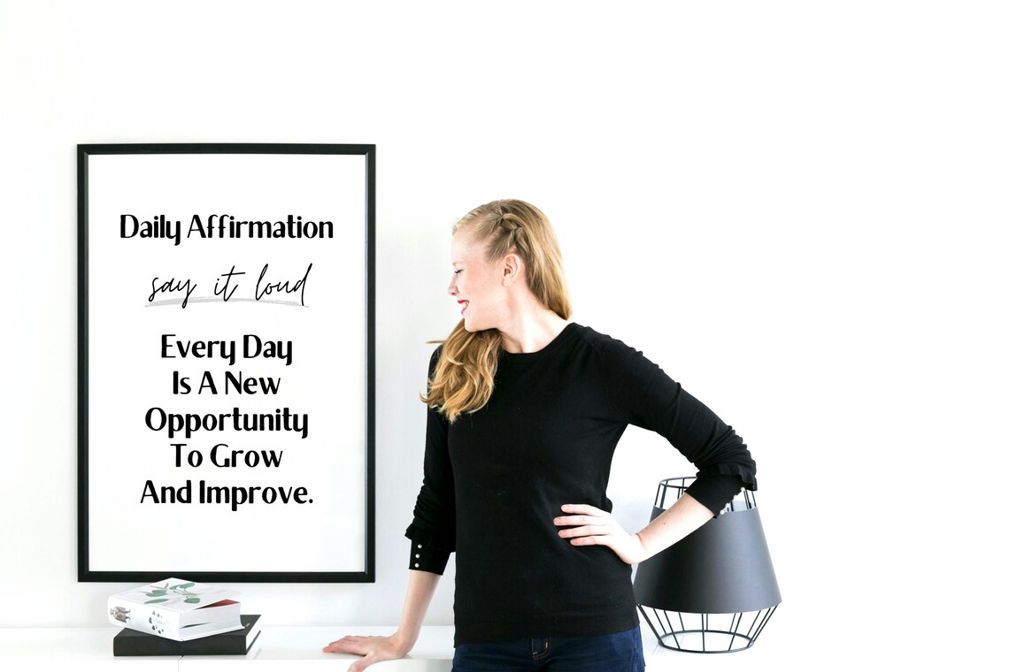 Every Day Is A New Opportunity Daily Affirmation Growth Quote Poster - Image 2