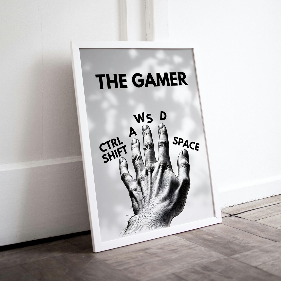 Gamer Hand Illustration Poster, Gaming Room Decor - Image 2