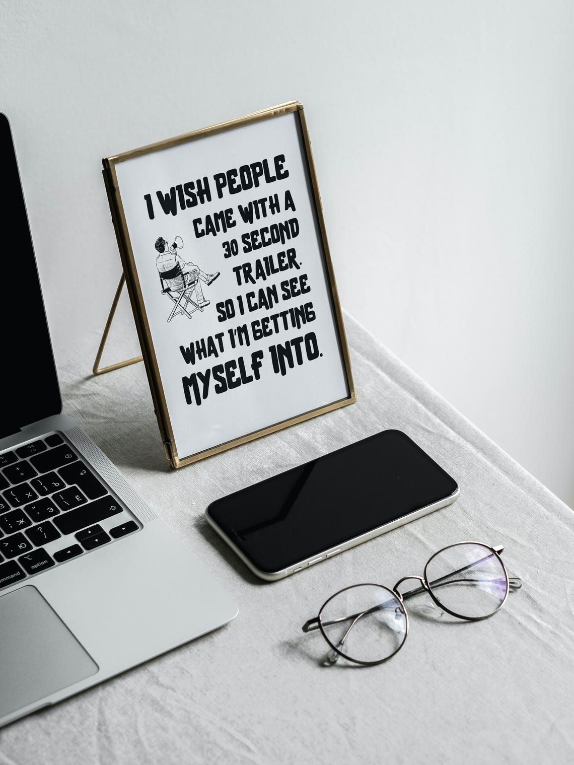 30 Second Trailer Funny People Quote Movie Director Chair Poster - Image 2