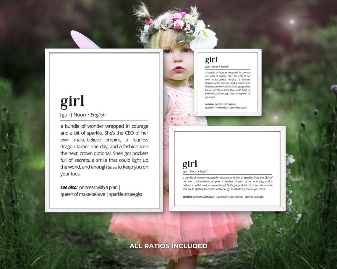 Girl Dictionary Definition Poster for Kids Room Decor Nursery - Image 3
