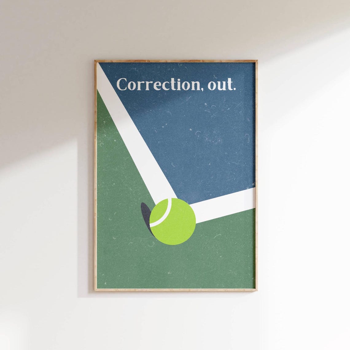 Correction Out Tennis Quote Tennis Wall Art Poster Sports Art For Tennis Lovers Modern Tennis Decor Tennis Motivation Print Tennis Gift