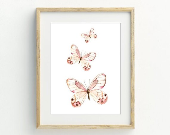 Butterflies Butterfly Art Print, Nursery Decor