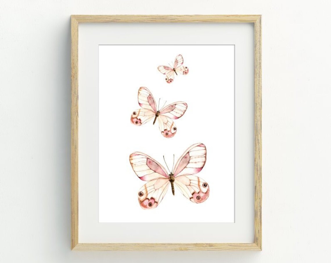 Butterflies Butterfly Art Print, Nursery Decor