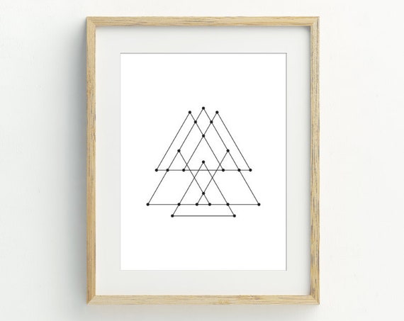 Geometric Print Black And White Minimalist Art Print