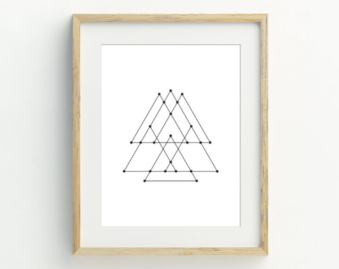Geometric Print Black And White Minimalist Art Print
