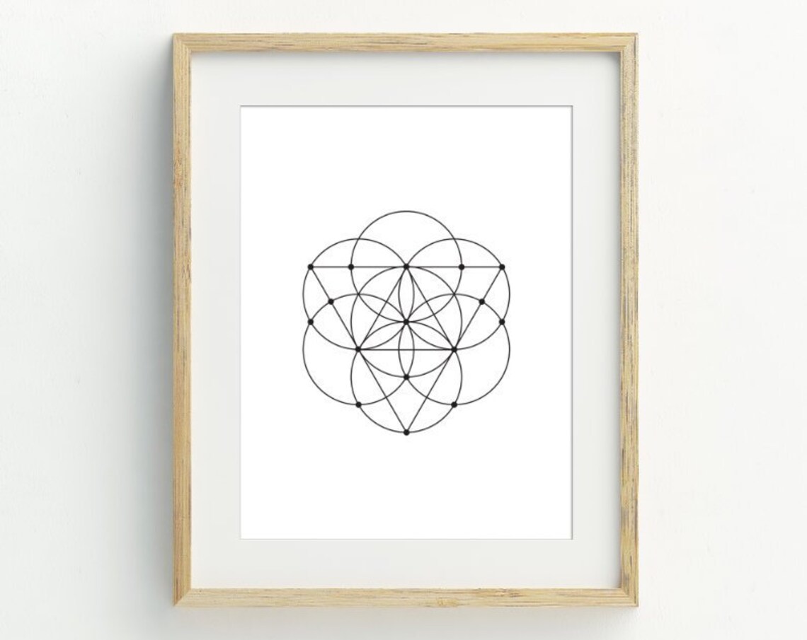 Geometric Minimalist Black And White Art Print