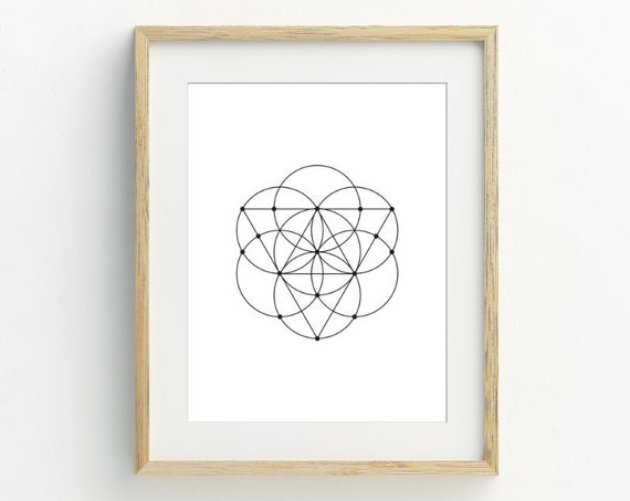 Geometric Minimalist Black And White Art Print