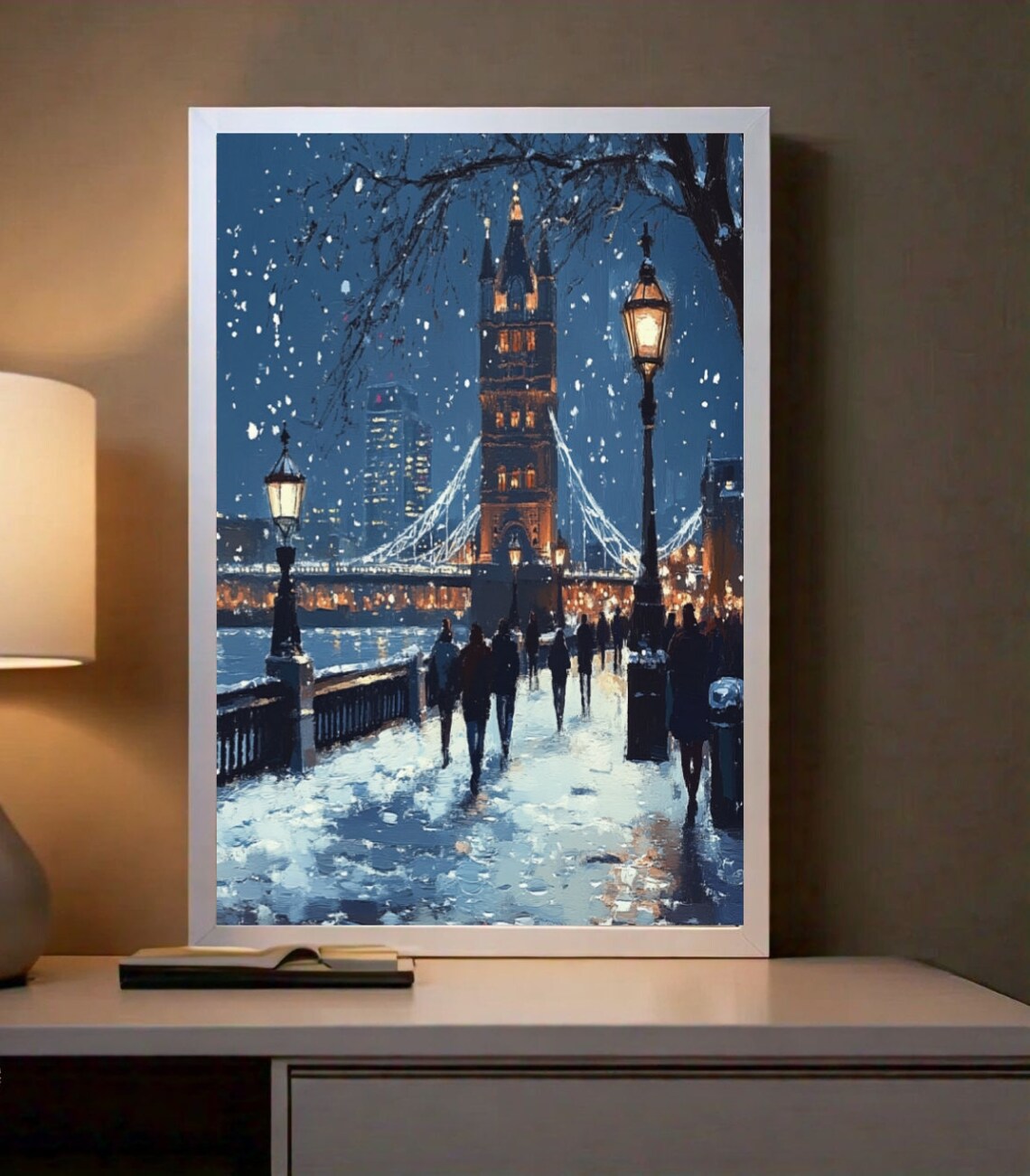 Christmas London Vintage Poster, Holiday Wall Art - Image 3